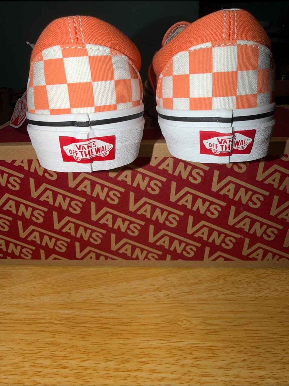 VANS - Classic Slip-On - Checkerboard Cadmium Orange - Picture 6 of 10